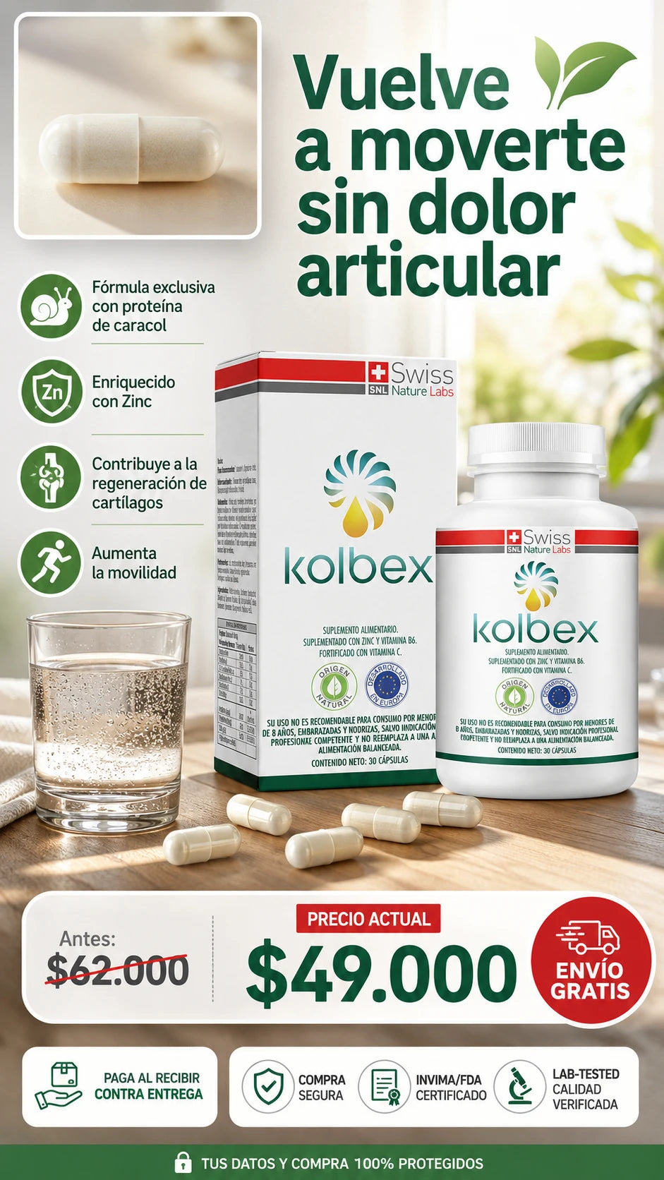 Kolbex Proteína de Caracol + Vitaminas