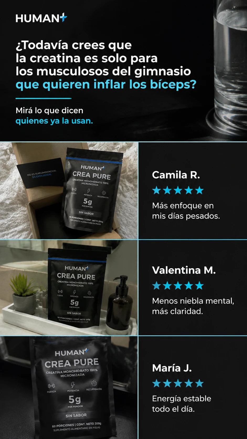 HUMAN+ CREA PURE — CREATINA MONOHIDRATO