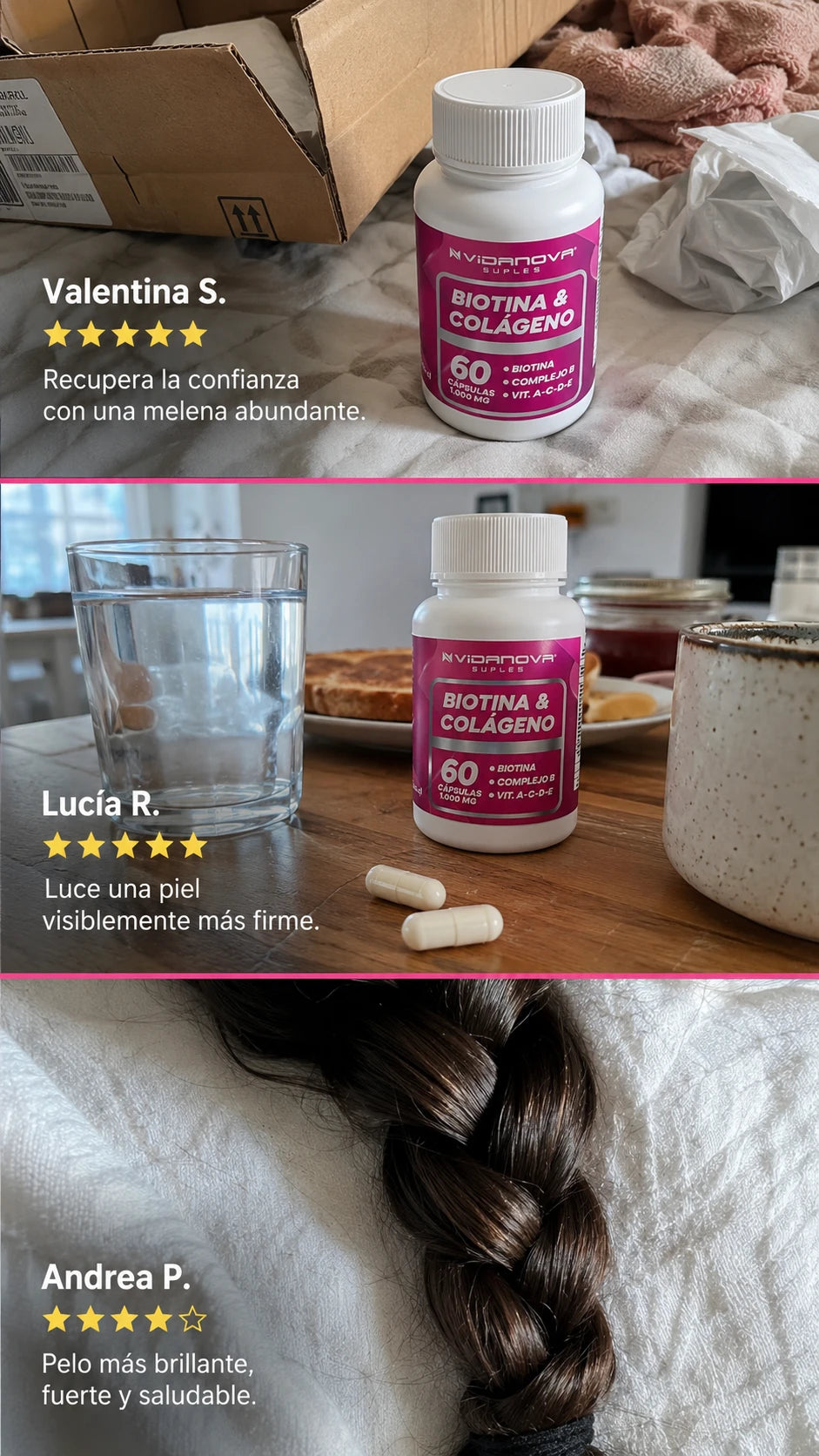 BIOTINA + COLÁGENO 1000MG 60CAPS
